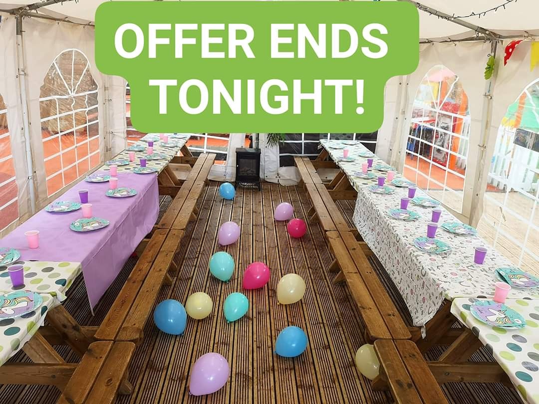 🛑OFFER ENDS TONIGHT!🛑
 ⚠️January SALE! 2020 PARTY OFFER⚠️
DON'T MISS OUT ON THIS FANTASTIC OFFER😱
25 Children for £150 for Weekend/School Holiday Bookings OR 25 Children for £125 for Weekday Term Time 
+
💰A £10 Voucher towards Optional Extras💰
Promo code: PARCPARTY2020