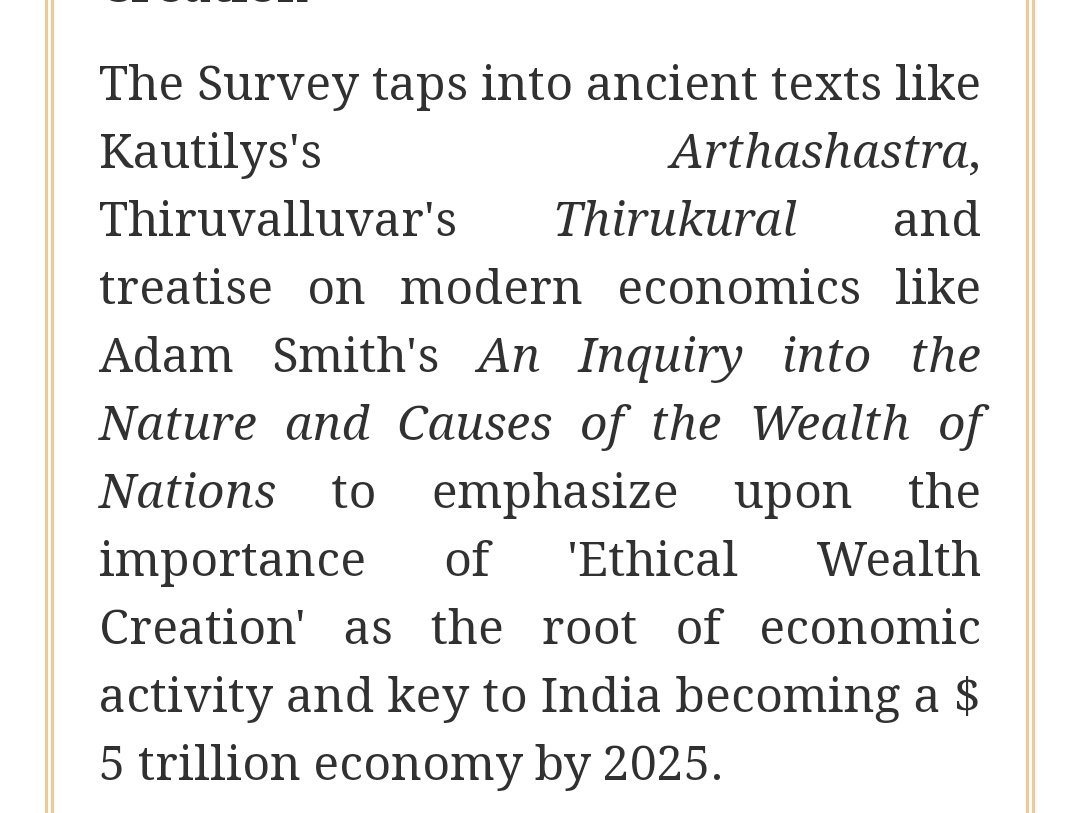Hema Doreswamy On Twitter Economicsurvey Focus On Ethical Wealth Creation Https T Co Nmd6xzyqzl