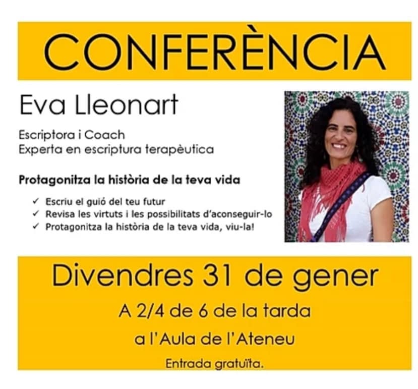 Vols descobrir com escriure el guió del teu futur? 
Darrera conferència del Mètode RET (Reescriu la teva Vida amb l'Escriptura Terapèutica) centrada en:
- els límits del teu llenguatge són els límits del teu món
- la importància d'un pla d'acció per aconseguir els teus objectius.
