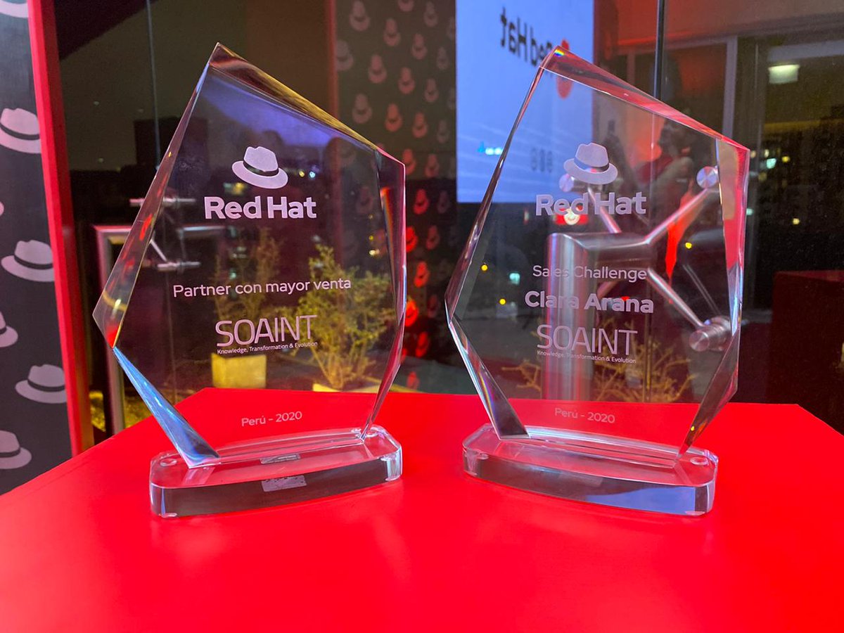 SOAINT's tweet photo. ¡Felicidades a nuestros compañeros de #SoaintPerú por haber conseguido los siguientes reconocimientos por parte de Red Hat!

- Partner con mayor venta
- Vendedora de los Sales Challenge

¡Gracias a todo el equipo!

#Soaint #SomosSoaint #Equipazo #Atrévete https://t.co/zTPQiOMNf3