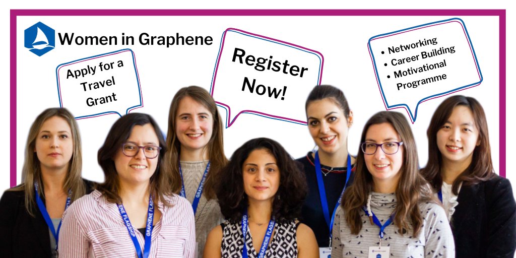 GrapheneEU's tweet photo. Registration is now OPEN for Women in Graphene 2020! Hands up if you are excited 🙋‍♀️🙋
Register here: https://t.co/sFJHbYP1jh https://t.co/5uYtfX6emu