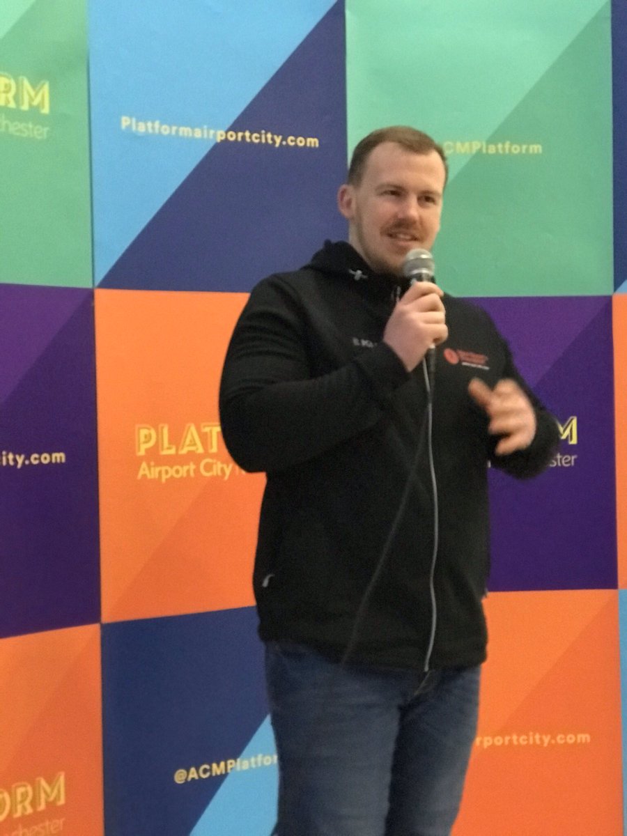 Great talk from Chris Wood @YSTCheshire about team #sport #physio #therapy and how this translates to #workplacewellness <a href="/ACMPlatform/">Platform Airport City</a>