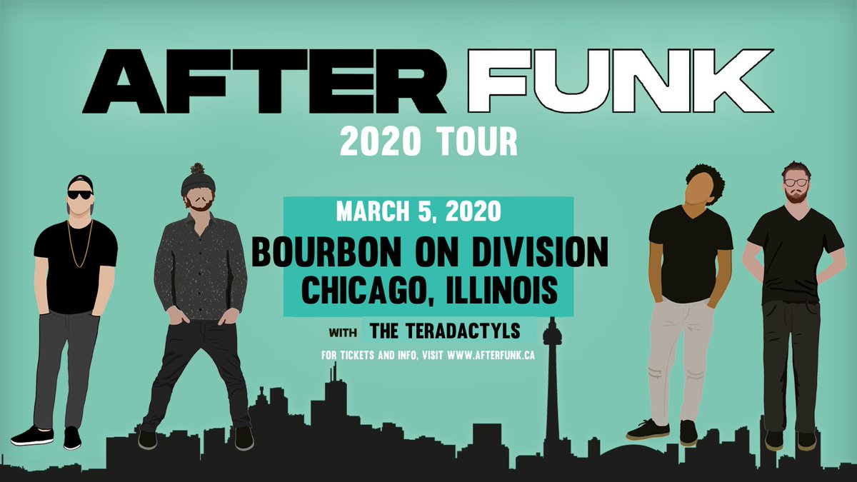 ☮️ NEW SHOW ANNOUNCEMENT! ☮️
The groove masters <a href="/AfterFunk/">After Funk</a> are serving up some funk at Bourbon on March 28th with their talented friends The Teradactyls! They put the FUN in FUNK! 
Tickets available now!!
🎟: …rfunkandtheteradactyls.eventbrite.com