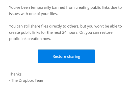 deadunderman's tweet photo. @DropboxSupport 

Boys is there a way i can check why were my public links disabled?
Is it too much traffic or what? https://t.co/4vupQ15UVa