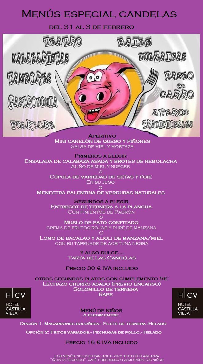 ¡Ya está aquí nuestro #menú especial #LasCandelas! Y es que para disfrutar como bien se merece nuestra #patrona, hay que  rodearse de los buenos amigos y de la familia en torno a una mesa y brindar por ella, nuestra querida, #VirgendelaCalle. Del 31 de enero al 3 de febrero 😋😋