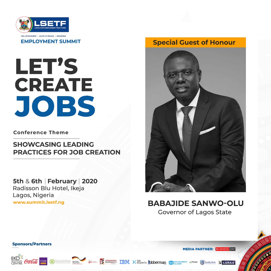 LSETF's tweet photo. We are super excited to have the Governor of Lagos State @jidesanwoolu as our Special Guest of Honour.
2 Days
4 Plenaries
6 Breakouts
52 Speakers
200 Delegates
Yet to register?
Visit https://t.co/XvOnD8OT2G to register and secure your seat TODAY.
#LetsCreateJobs together. https://t.co/CrbH1ku9cD