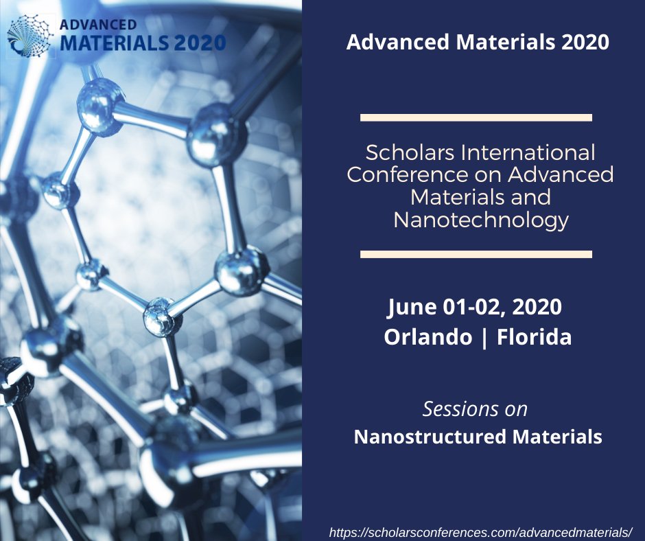 The nanostructured materials provides various advantages as they give more flexible space for ease reconstruction, as their nanosize expands the limits.
To know more, join us at : bit.ly/2QEJrLP #nanostructuredmaterials #naomaterials #polymers #advancedmaterials2020