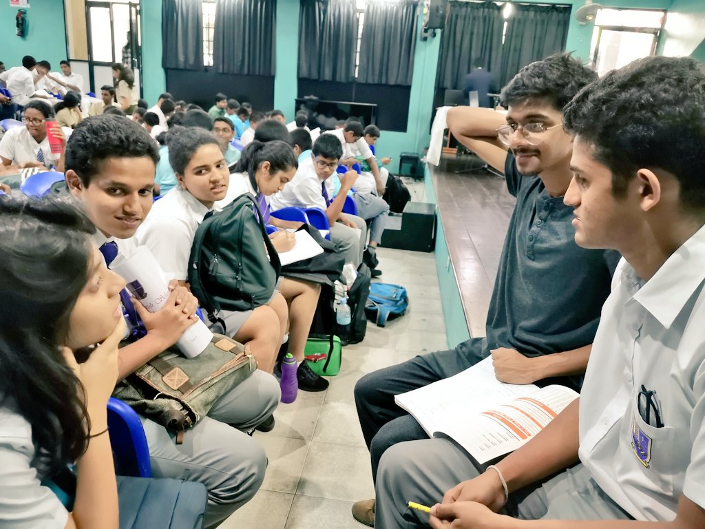 BSC_SSClubs's tweet photo. Our Alumni #legacy Avantha dropped into Stafford to give his valuable insight into our prep for the Stafford Debating Championships today!! 💯👑🏆🤩

Once a #BSCDebate President, always a BSC Debater 🏅🎊
#TeamSpirit #HappyDays #NextGen #GOBSC🥇🏆🎖️

@BSC_Principal @BSColomboLK https://t.co/zZYcoas9Mi
