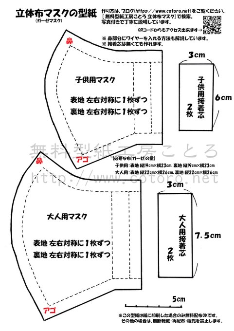 マスクが無ければ作ればいいじゃない 可愛いし経済的な ガーゼで作る