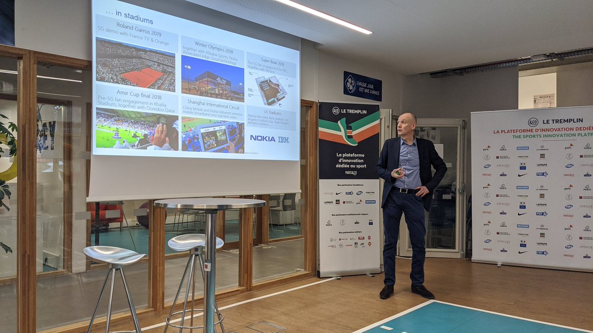 Nous sommes au @LeTremplin_ aujourd'hui pour échanger et discuter co-innovation avec les start-up du monde du sport.
 #5G #innovation #IoT #5gamechanger