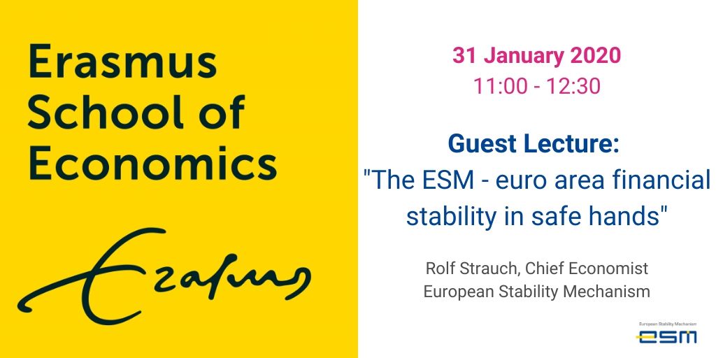 ESM_Press's tweet photo. #ESM Chief Economist @r_strauch gives a guest lecture shortly at #ErasmusSchoolofEconomics on #UnderstandingESM. More information on @ErasmusESE website: https://t.co/XF7Sgd9NVB https://t.co/z74lcdDwZZ