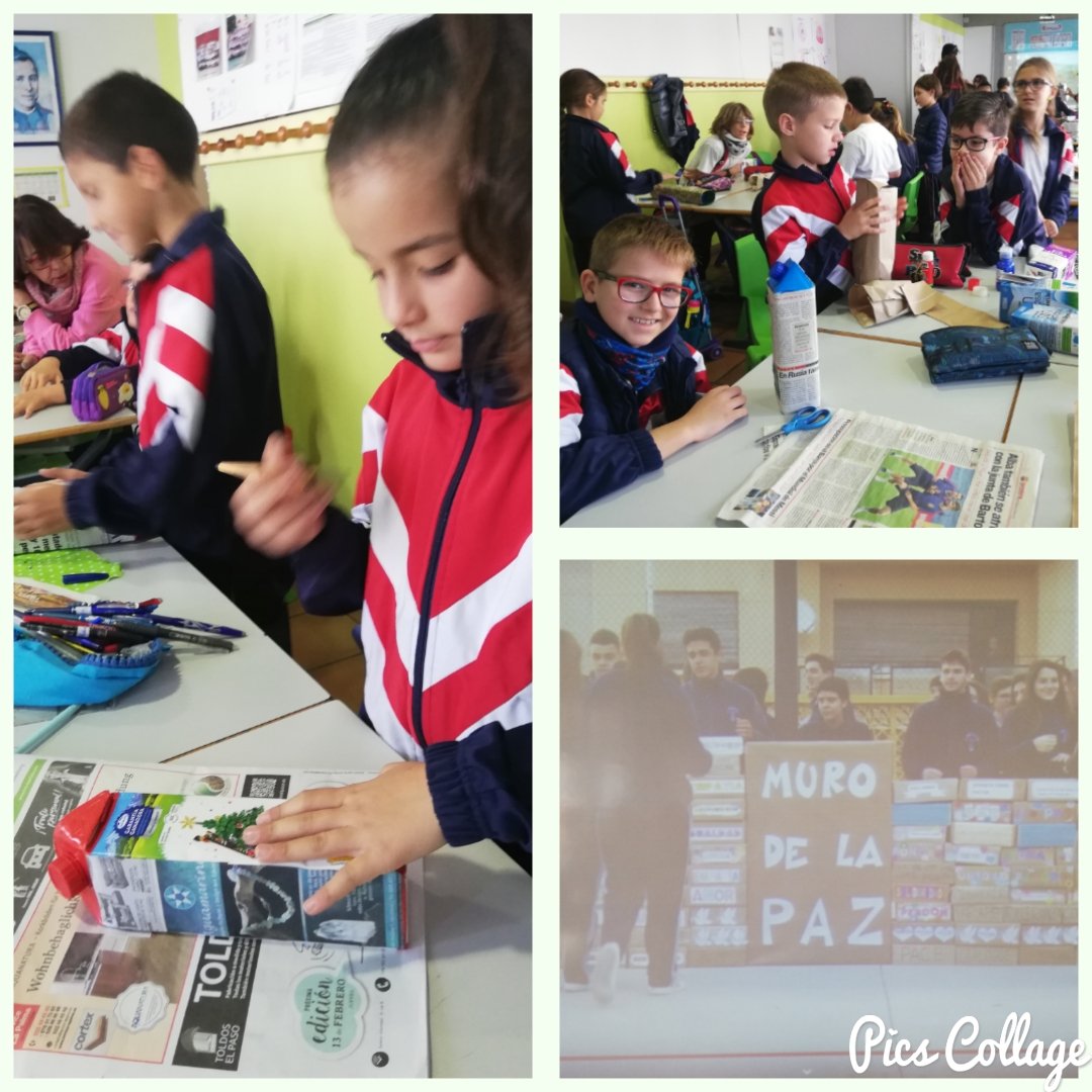 nazaretlapalma's tweet photo. #4PRIMARIA #diadelapaz #TeamworkMakesTheDreamWork #valores Con nuestros ladrillos personalizados construimos la paz. Pequeños propósitos para cambiar el mundo. #BeLiveBeLife @coleinnovadores #vamoscontigo https://t.co/IoyUVYcHu0