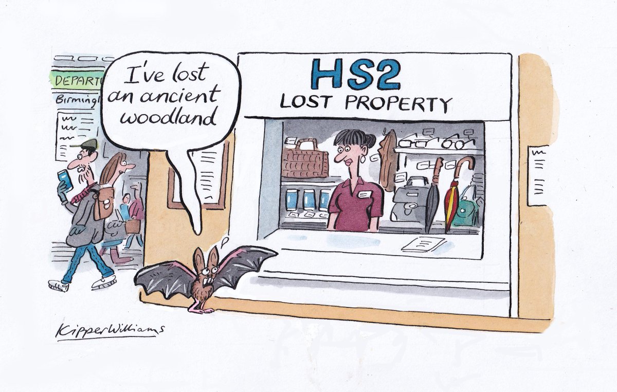 KipperWilliams's tweet photo. My @EandTmagazine cartoon
#HS2 @WildlifeTrusts https://t.co/SsqDMszHXT