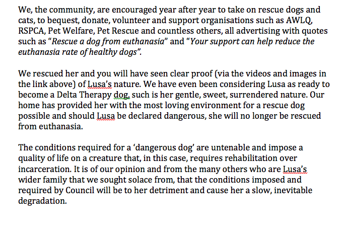 anderssen3005's tweet photo. Today I wrote a submission to counter my @AWLQ rescue dog Lusa as a dangerous dog. @AWLQ Ambassadors, pls read her story https://t.co/rkP77aYvI1
@AmandaAbate @ItaButtrose @Charlottegshore @courtz_hancock @BoyShayler @sallypearson @oliveroconnell_ @trentowers #RescueDogs https://t.co/fv3LOZEhJB