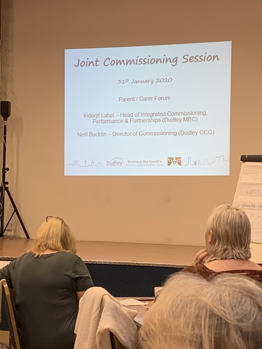 DWTFC's tweet photo. Interactive Joint commissioning workshop today for parent carers to meet with commissioners from @dudleymbc and @DudleyCCG looking at types of commissioning, principles and how we can do things differently https://t.co/DMAPQlutbA