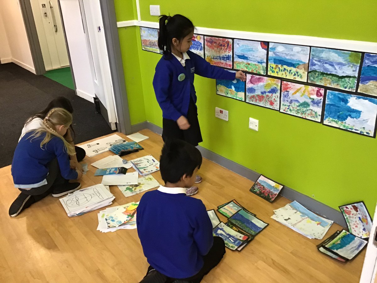BanisterPrimary's tweet image. We are getting ready for our art exhibition this afternoon. We have some fantastic artwork for sale. Don’t forget we will have a cakes as well as art for sale. #artweek #exploringart #learningthroughart