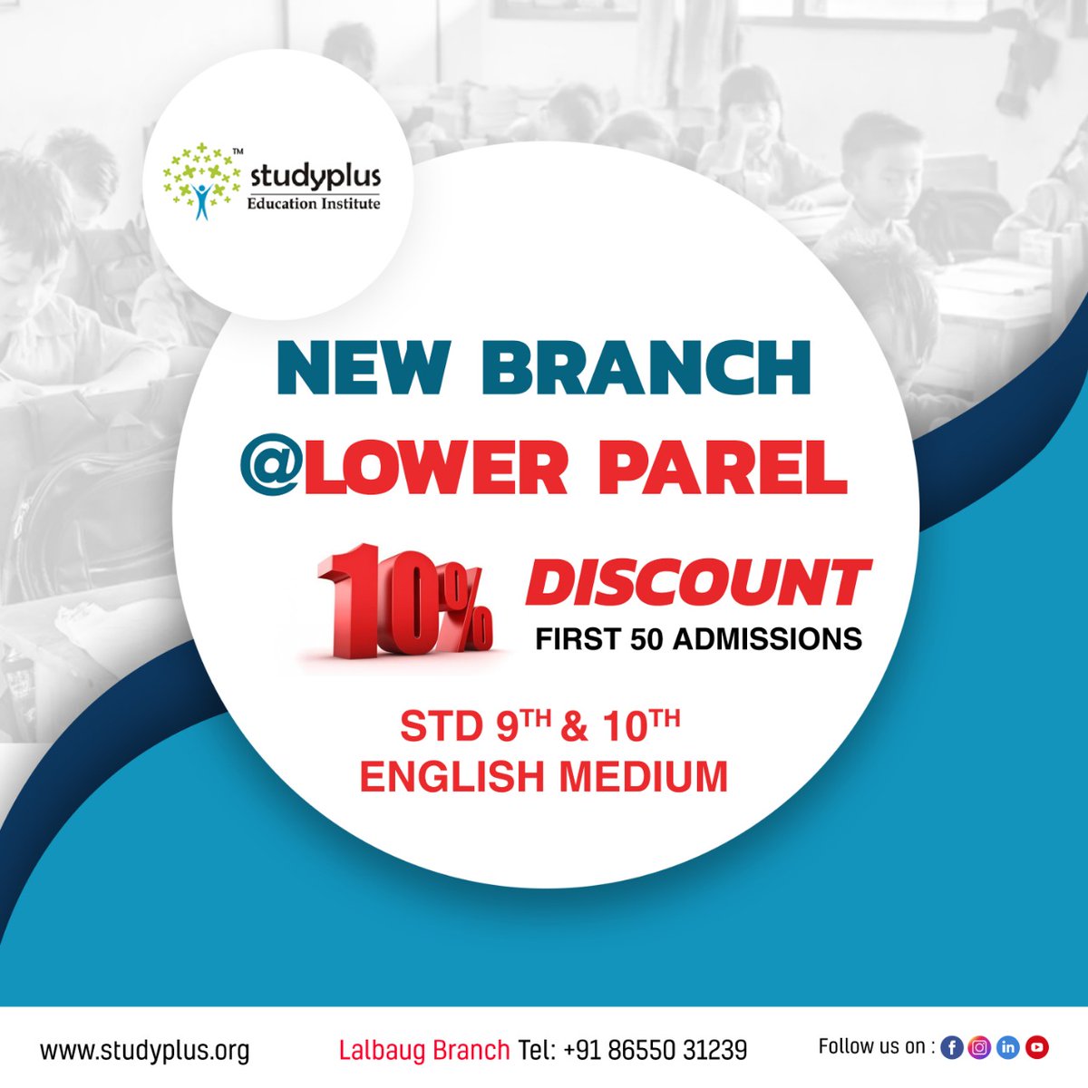 InstiStudyplus's tweet photo. Study Plus's new branch at Lower Parel.
New Branch Offer of Flat 10% discount on the first 50 admissions.
Hurry book your seat now!
.
https://t.co/zQJvHH0jT1
.

#studyplusclass #education #studies #institute #lowerparel #newbranch #study #studygram https://t.co/lL3O2aEB3c