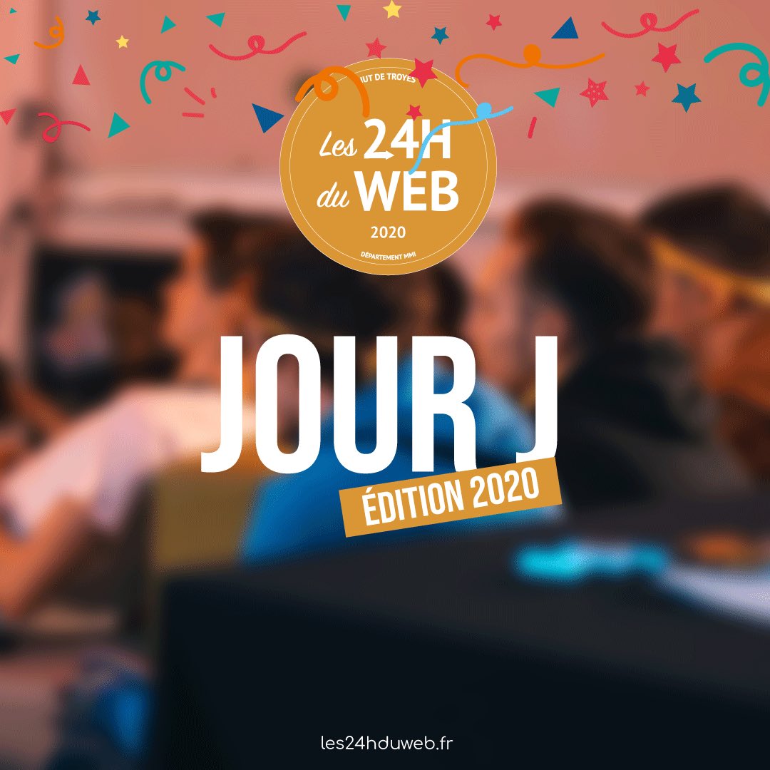 Ça y est 🥳 Les 24h du web c’est aujourd’hui ! Moins de 5h avant le lancement du live. 🕓 
Petit rappel important aux participants : pensez à ramener les documents fournis lors de l’inscription signés conformément 😉