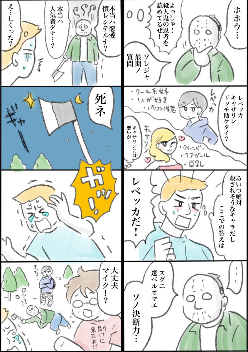 サマーキャンプ中に殺人鬼に襲われたので地味キャラのフリをして生き延びようとするイケメンセレブ君

#コルクラボマンガ専科
#一秒オリジナル 