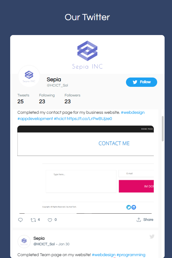 HCICT_Sol's tweet photo. New addition to the website. Can now keep up to date with us on our website. #Webdesign #webdevelopment #highlands #website #hcict #appdevelopment https://t.co/Zn9toLOGP4