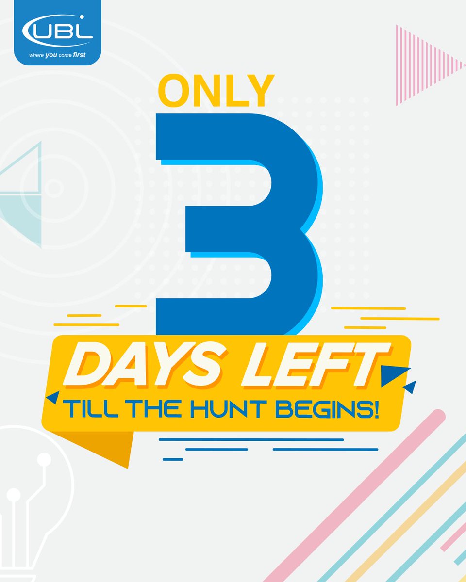 UBLDigital's tweet photo. 3 days to go!
Stay tuned for more information on UBL’s hunt for the best tech talent!
#TechTalent2020 #TheHuntIsOn #TechSetGo #UBLCareers #UBL https://t.co/GT6NY0focd