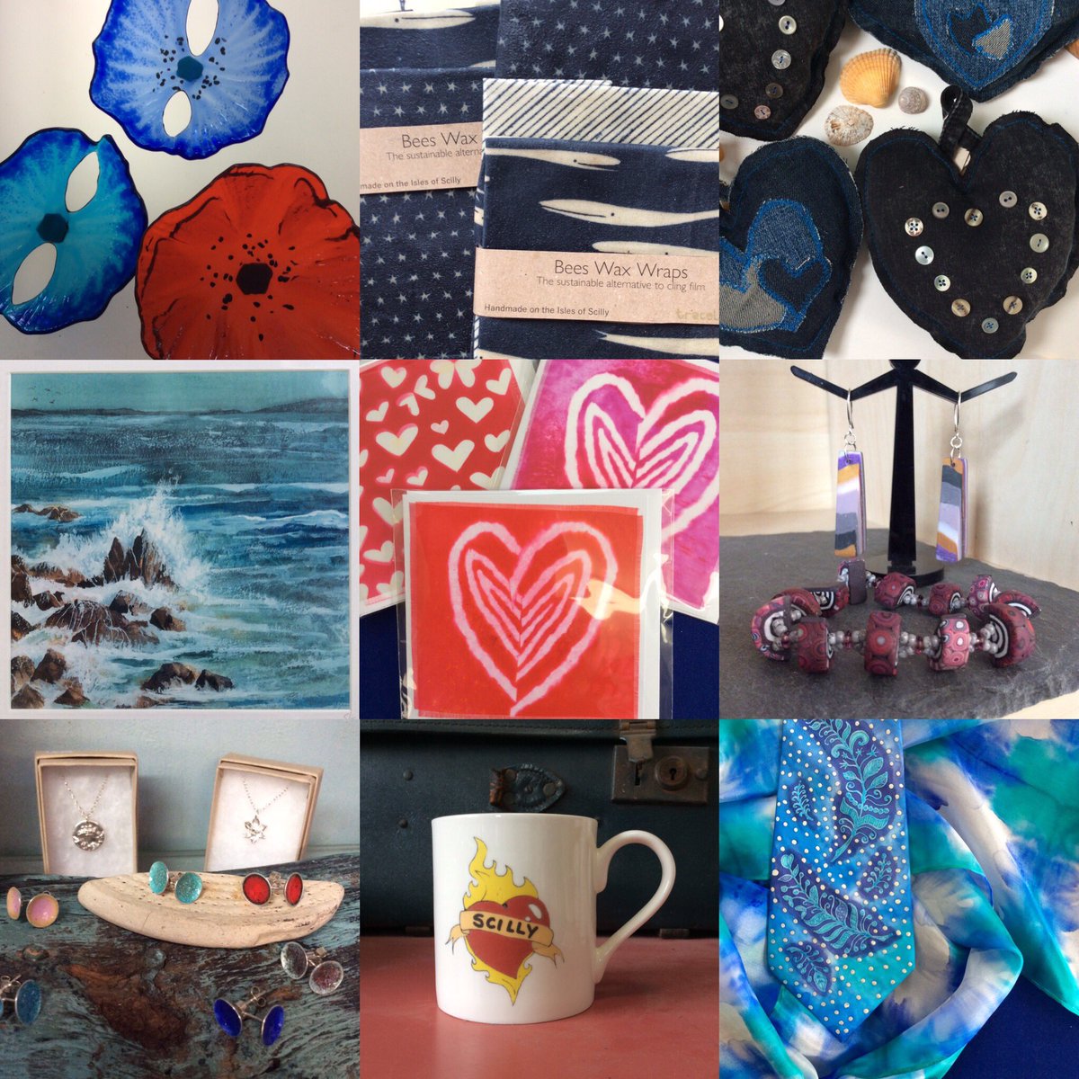 PhoenixScilly's tweet image. Only a couple of weeks until Valentines Day! Very lovely and different local presents from the studio for that special person. Phoenix Craft Studios are open Monday-Friday 10-12:30 1:30-4:30, Saturday 10-12:30. The picture is of a small selection of our fabulous hand made work.