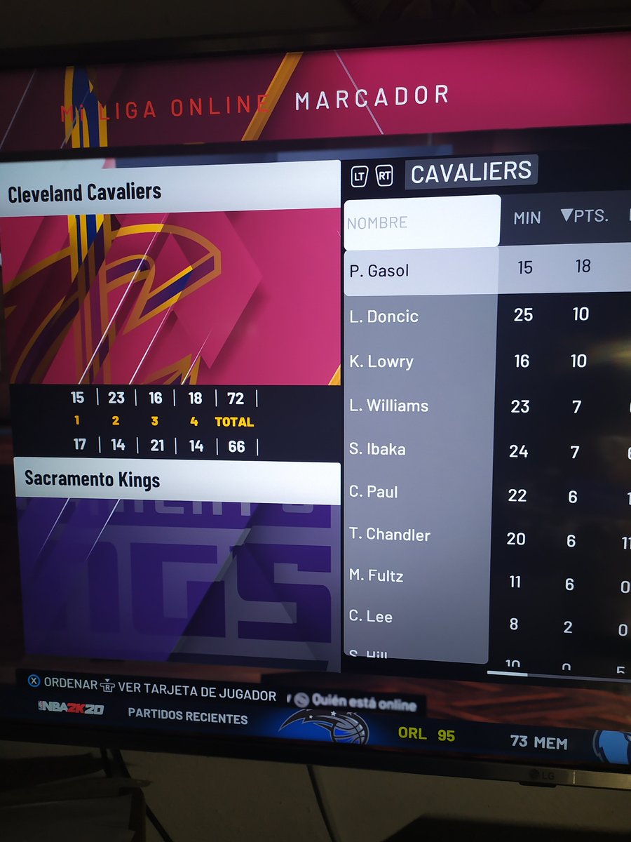 cavs_gm's tweet photo. Partidazo en Sacramento,donde nos tuvimos que enfrentar al Rey,luchamos hasta el final y conseguimos la https://t.co/hKecM98xJG nuevo,colosal Pau Gasol. Rival duro @CpnKings 
 al que deseamos encuentre esa buena racha de partidos.Seguimos!
@LigaPhoenix2k @xbox_cas
 #Xbox #NBA2K20 https://t.co/ZVXwiQB0OP