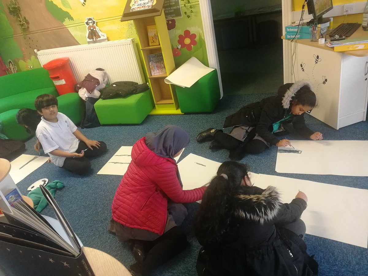 CORENansenLib's tweet photo. Yesterday we had #ArtClub in the Library, we painted trees and then added beautiful blossoms on them! #COREopportunity https://t.co/YiL2TbQesG