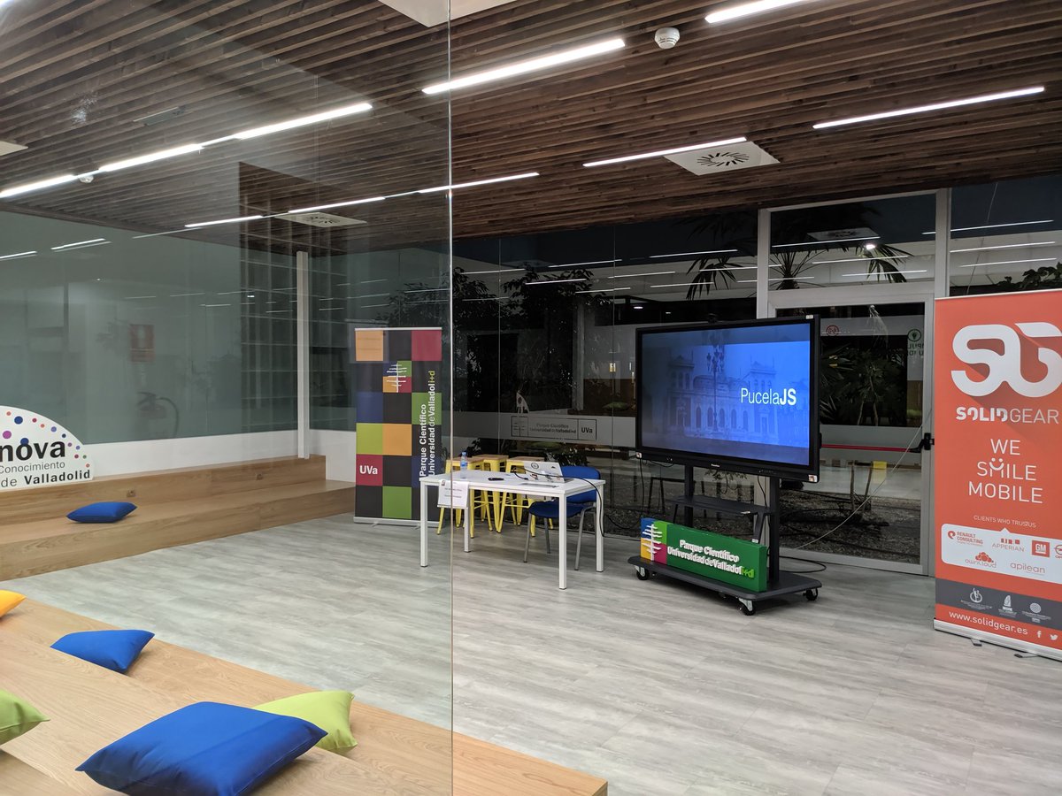 Gracias a <a href="/solidgeargroup/">Solid GEAR</a> y al <a href="/PC_UVa/">Parque Científico UVa</a> repetimos ubicación en el edificio UvaInnova, nos vemos en el cubo de cristal para hablar de Vue, el 18 de Febrero a las 19:30h 📝Apúntate meetup.com/es-ES/Pucela-J…
