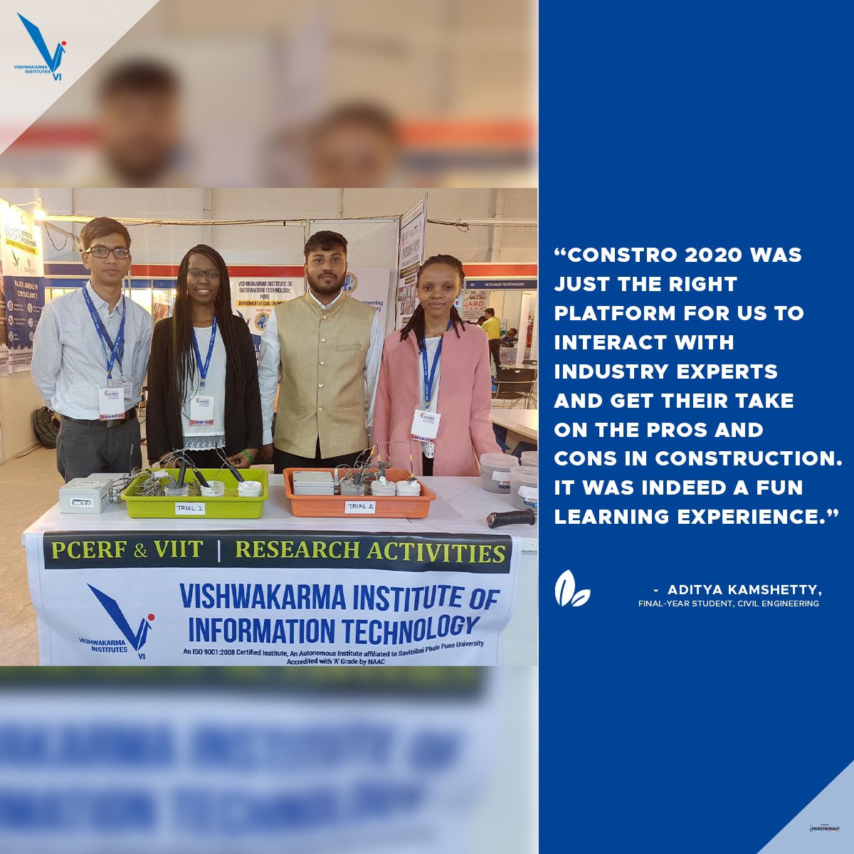 viit_pune's tweet photo. HIGHLIGHTS - Constro International Expo 2020
(Part 2)
#lifeatviit #internationalfair #tradefair #engineer #Pune #constro2020 https://t.co/4FIkR6KyMY