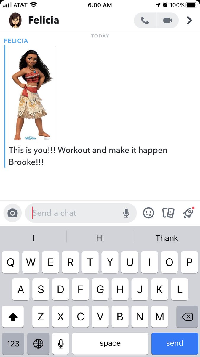 BrookeGordon's tweet photo. Every morning I get motivational messages from my friend. This morning’s is 🔥. Or should I say 🌊?#moana #workoutmotivation https://t.co/pHriCorbQy