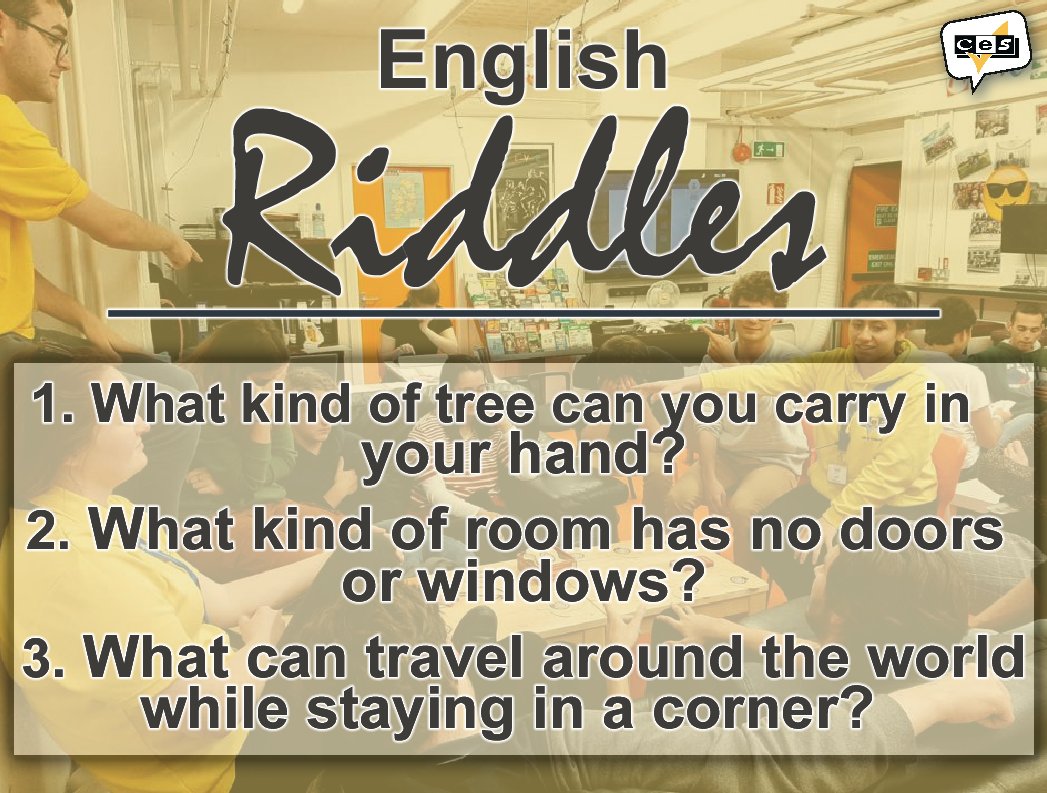 CESschools's tweet photo. #FunFriday The month of January is wrapping up, which means that Brainteaser Month is almost over! Here are your last #BrainteaserMonth riddles! Brace yourselves, theyโre a little tricky!
#CESSchools #ESL #LearnEnglish #EnglishStudents #EnglishRiddle https://t.co/W0mKde0TO6