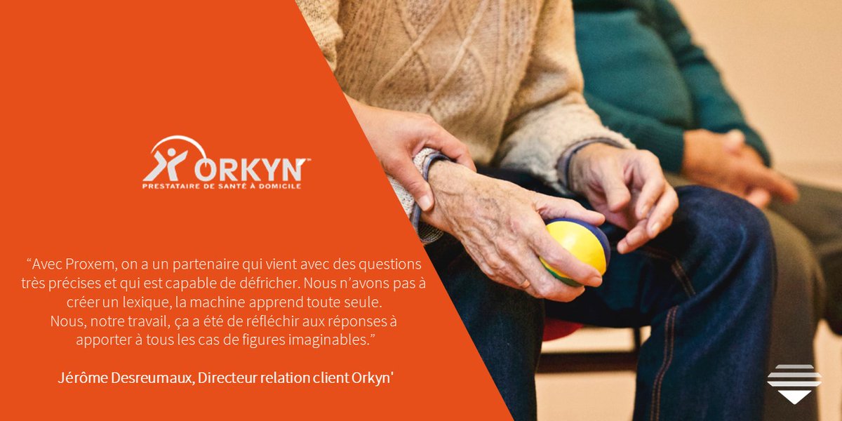 proxem's tweet photo. “Avec #Proxem, on a un partenaire qui vient avec des questions très précises et qui est capable de défricher. Nous n’avons pas à créer un lexique, la machine apprend toute seule." Jérôme Desreumaux, Directeur #relationclient Orkyn' : https://t.co/lRjrgH4kPO #Healthcare #cx https://t.co/toa68ttlEK