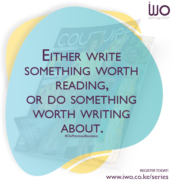 IWOConsultancy's tweet photo. Always be intentional about the brand you put out to the world...and remember, your life is waaay more interesting than you think! #BuildYourBrand #IWOClassSeries https://t.co/haykEpjcpN