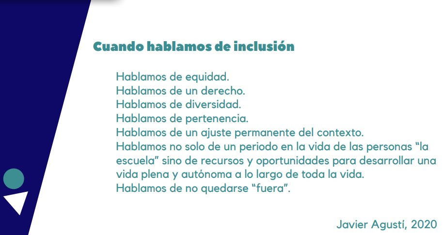 Cuando hablamos de inclusión...
<a href="/orientatic/">Javier Agustí Almela</a>  y <a href="/mabelvillaescus/">mábel villaescusa</a>  en la jornada Diseño Universal y Aprendizaje Accesible. Consulta los materiales en bit.ly/36GOsrF
#InclusiónCRIF
<a href="/msgraciani/">María Sanz Graciani</a> <a href="/cfdez8/">Cristina Fernández</a> <a href="/jcuerva/">Jorge Cuerva</a> <a href="/mjesusye/">Mª Jesús</a> <a href="/CMolanoA/">Caty Molano</a>