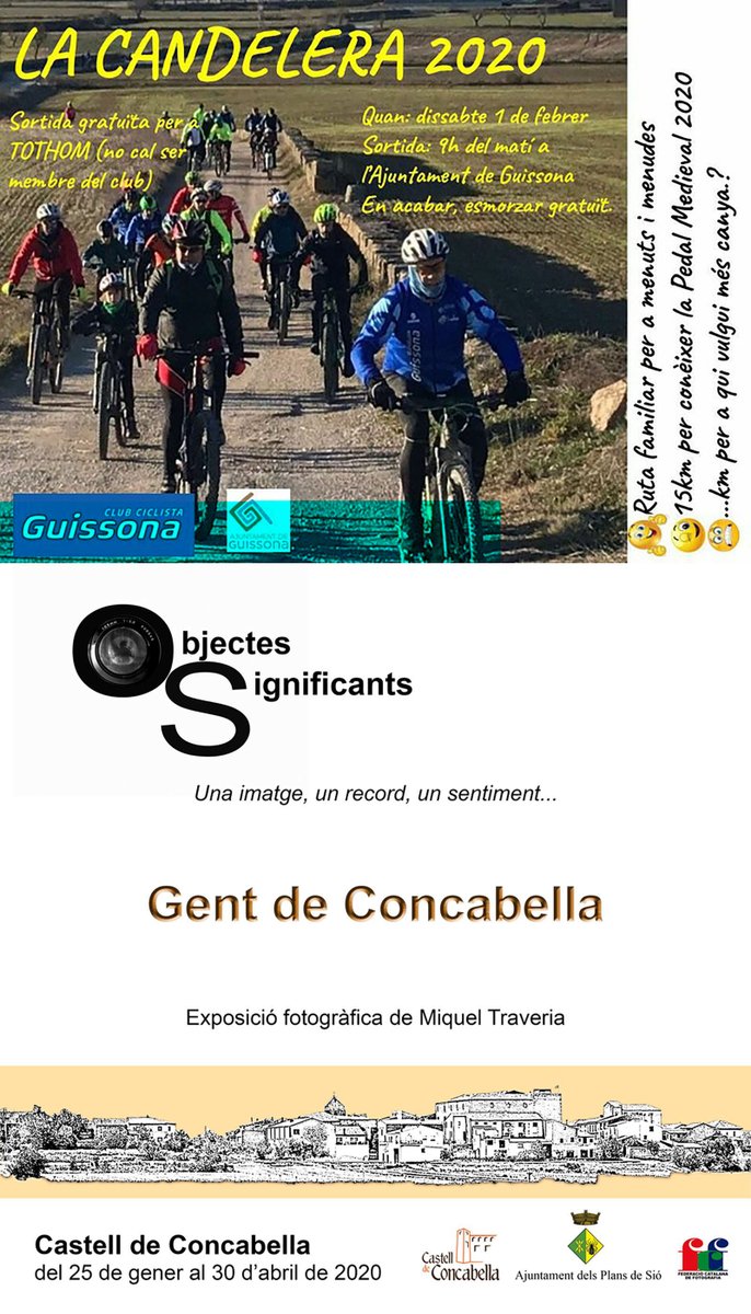 SomSegarra's tweet photo. Sense plans per al cap de setmana? Festa major a #Cervera i #Calaf, Sta Àgueda a #Torà, Aplec a #ElFonoll, BTT a #Guissona i Exposicions
@lasegarra @aralleida @paeriacervera @AJGuissona @AjuntamentCalaf @AjuntamentTora @loCarranquer @CERCLEsegre ℹ️ https://t.co/83ptb5MMwU https://t.co/HbmH6AsPVb