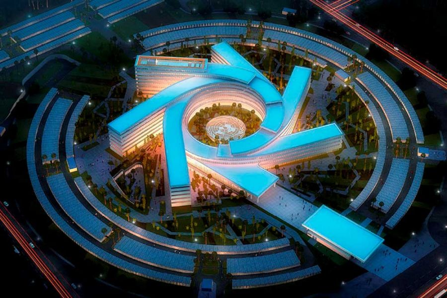 BIMMonde's tweet photo. Voici l'incroyable #architecture du siège de l’Onu pour l’Afrique de l’Ouest qui ouvrira ses portes en 2021 ! 🤩🌊
Conçu par Jean-Michel Wilmotte.
https://t.co/HkIiHbWKLb https://t.co/FVlL7dVvv2
