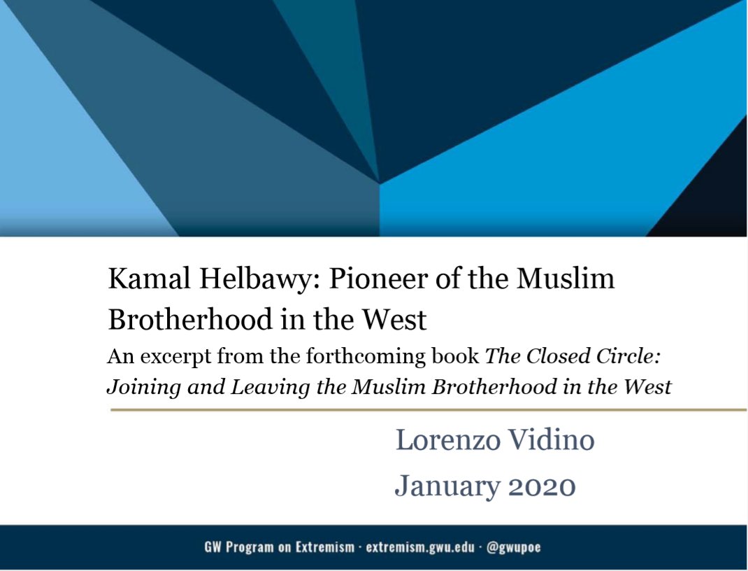 MINDb4ACT's tweet photo. #WeekendReading | "Kamal Helbawy: Pioneer of the Muslim Brotherhood in the West," an excerpt from Lorenzo Vidino's forthcoming book 'The Closed Circle: Joining and Leaving the Muslim Brotherhood in the West' @gwupoe @ColumbiaUP.
🔗➡️ https://t.co/XQZy4fhTzA #MindTheExpert #CVE https://t.co/inHYbVIYGf