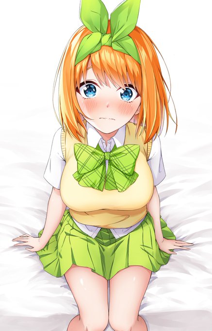 ユメモさんがTwitterに投稿した中野四葉(五等分の花嫁)のイラスト。