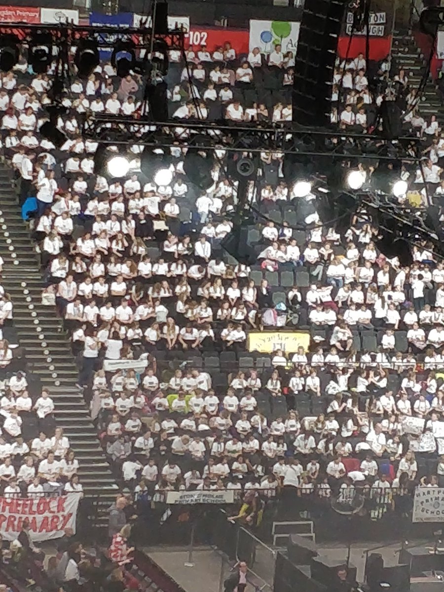 Kieran watching Acre Hall at Young Voices last night @AHMissBreslin