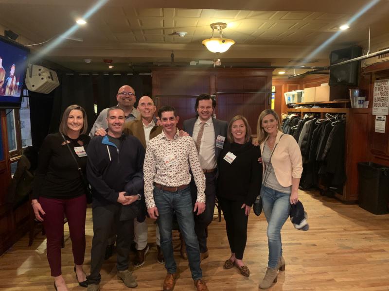 XSBrokers's tweet photo. The XS Brokers team came out in full force for the Welcome Reception at #MetroRAP which was hosted by the New York Young Insurance Professionals. (L to R: Jessica Holzinger, CPCU, Ian Donegan, Adam Ahmed, Mike McKinley, Peter Buccinna, Scott Burns, Jennifer Izzo & Misty Quail) https://t.co/ycQfCJptFM