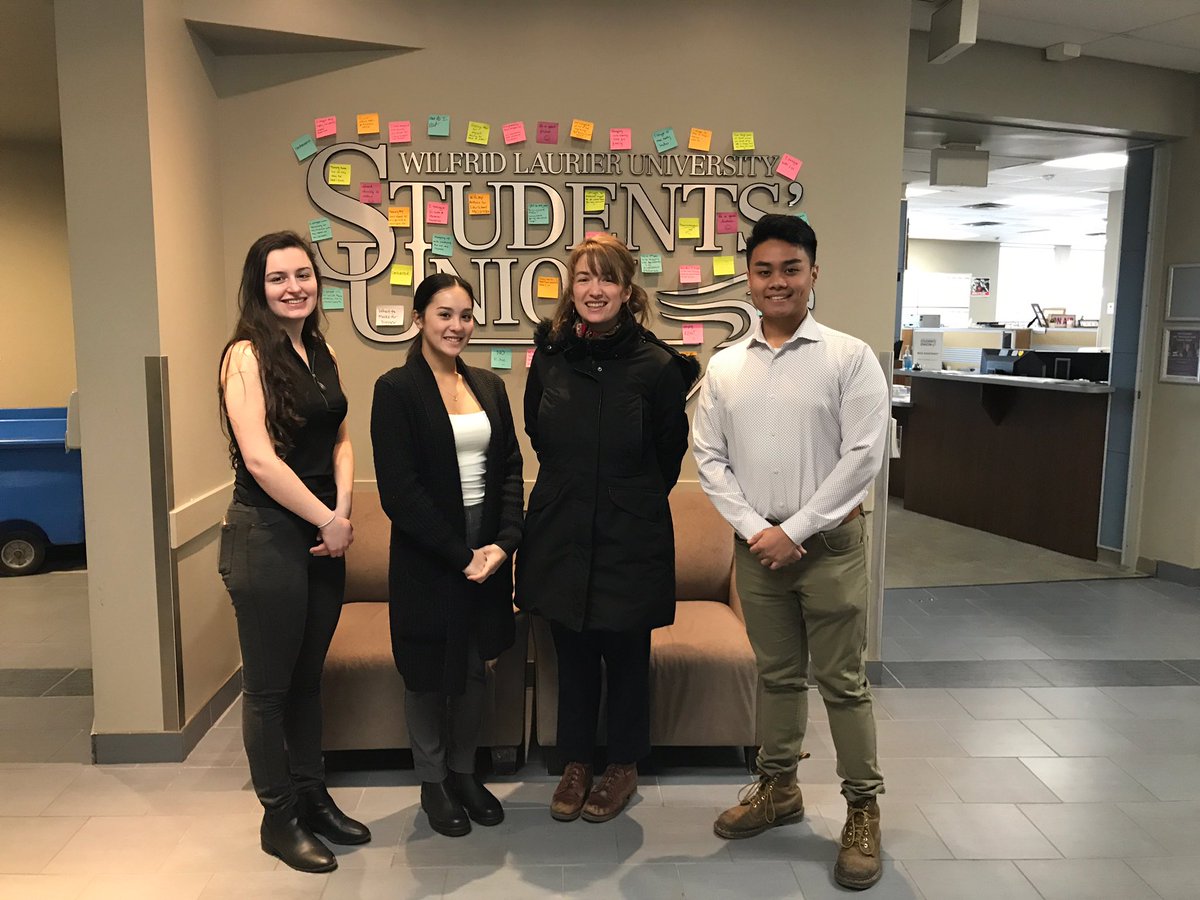 This week we also met with Councillors Bodaly, Hanmer and Vasic from <a href="/citywaterloo/">City of Waterloo</a> to discuss issues impacting our students municipally. Thank you for taking time to talk with us at the <a href="/students_union/">WLU Students' Union</a>!