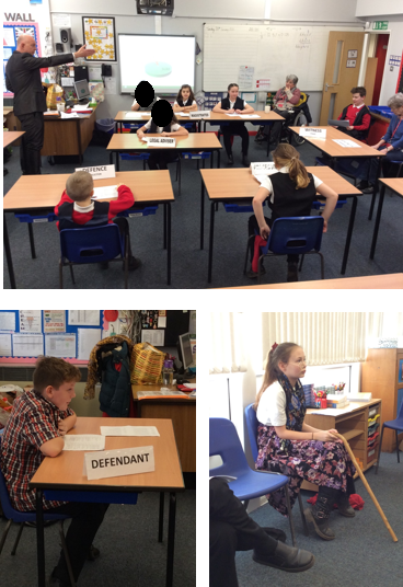 goodyers_end's tweet photo. Thank you so much to @MagsAssoc. Year 6 had the most amazing time finding our suspect, Jamie West, guilty of theft in their mock trial. We really enjoyed the Crime and Consequences workshop with Mr Taylor. @WarwickshirePCC
 #6HClassTweet #6JClassTweet https://t.co/X6OQLXN3wo