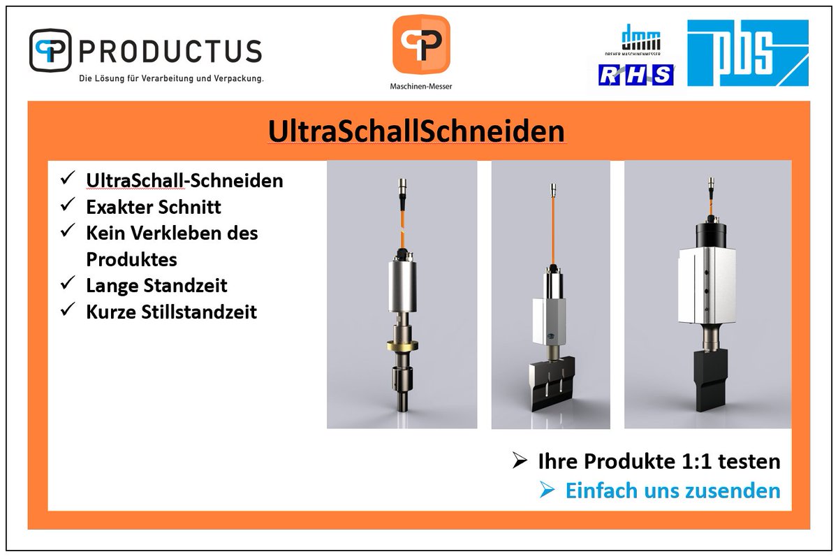 PRODUCTUS_GmbH's tweet image. PRODUCTUS GmbH – pbs dmm rhs –
MaschinenMesser – UltraSchall-Schneiden eröffnet neue Möglichkeiten

HomePage : productus.ch/maschinen-mess…

HashTags :
#productus #pbs #dmm #maschinenmesser #ultraschall #ultraschallmesser
