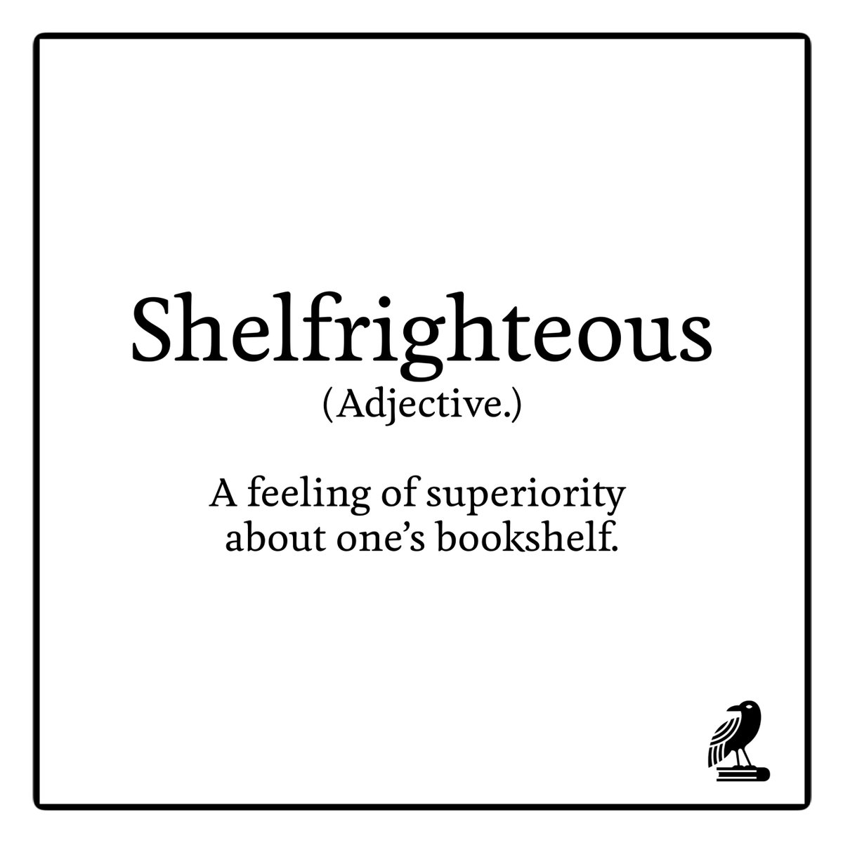 raven_reads's tweet photo. Are you Shelf-Righteous? It's okay, we are too. Tag your bookshelves with #RavenReads - we want to see! https://t.co/Bx1Y2CMP9Q