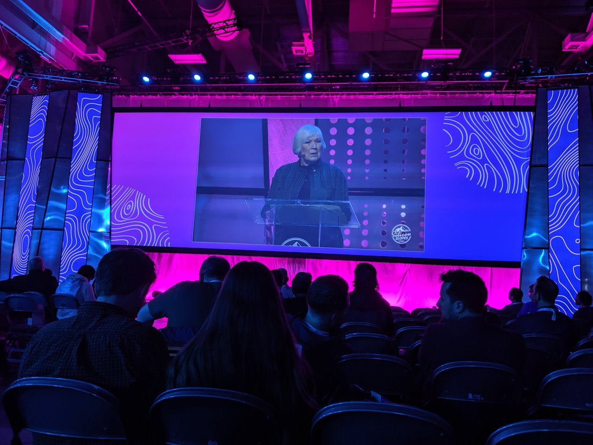 Gail Miller with @UtahJazz - Utah's #pioneers are with us today. #SiliconSlopes is not afraid to take on the challenge. Lead out. #SSTS20 #SLC #BusinessFriendly