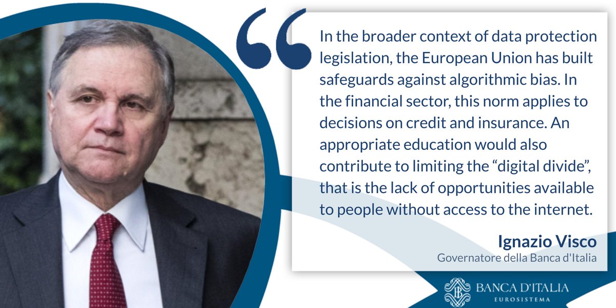 In the broader context of data protection legislation, the European Union has built safeguards against algorithmic bias. In the financial sector, this norm applies to decisions on credit and insurance. An appropriate education would also contribute to limiting the “digital divide”, that is the lack of opportunities available to people without access to the internet.