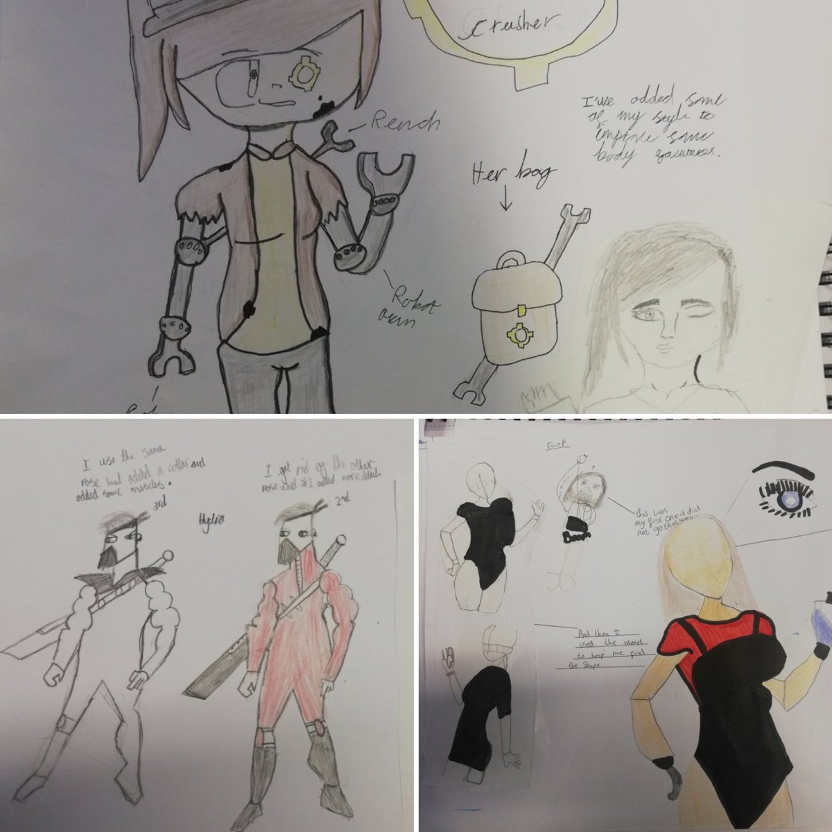 jemma_dando's tweet photo. Year 6 worked incredibly resiliently to improve their gaming characters, drawing from life before editing their forms to create their own concept, looking at form, colour and style
#growthmindset #editing #improving #art
@GabalfaPrimary https://t.co/5TgtRlQ4Pf