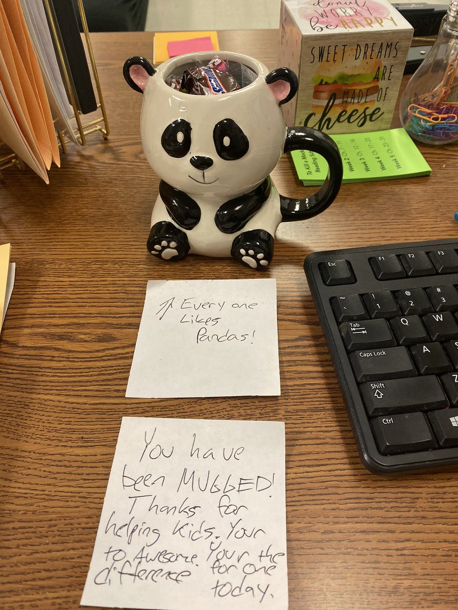 Found this on my desk this morning— what a nice way to start a Friday! Thank you to whoever left it on my desk! 😊