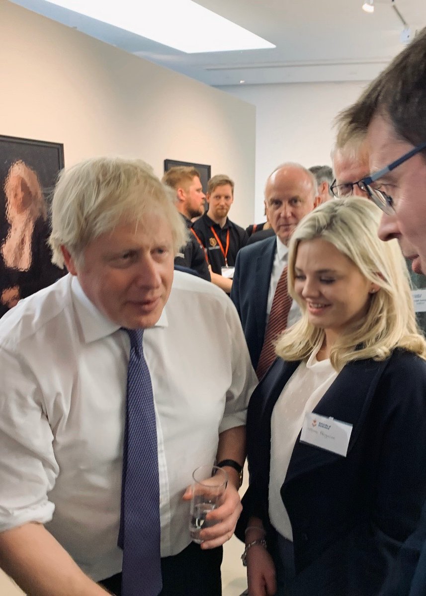 Great to greet <a href="/BorisJohnson/">Boris Johnson</a> and the <a href="/cabinetofficeuk/">Cabinet Office</a> in Sunderland today <a href="/NGC_GlassCentre/">NationalGlassCentre</a>
